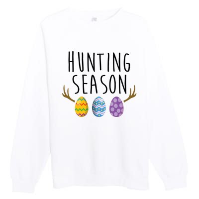 Hunting Season Deer Easter Eggs Premium Crewneck Sweatshirt