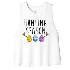 Hunting Season Deer Easter Eggs Women's Racerback Cropped Tank