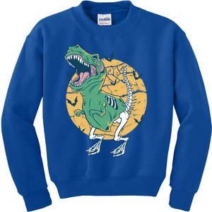 Halloween Skeleton Dinosaur T Rex Great Gift Kids Sweatshirt