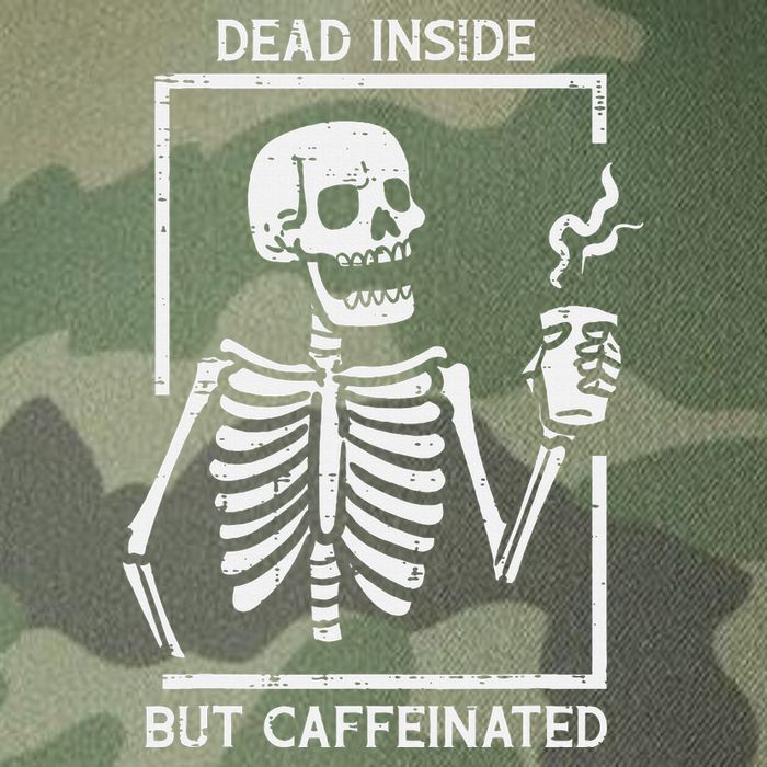Halloween Skeleton Dead Inside Caffeinated Costume Legacy Tie Dye Trucker Hat