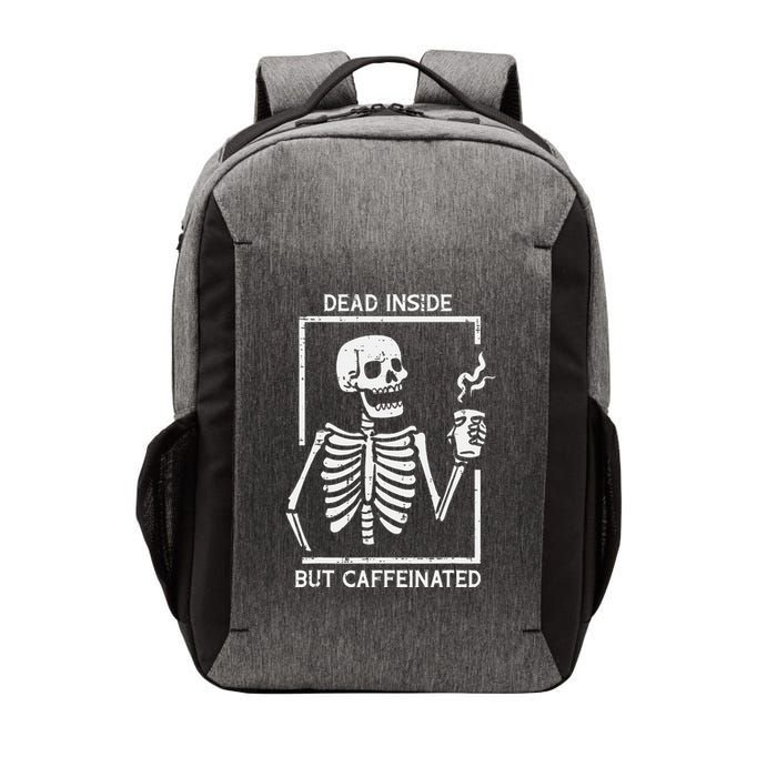 Halloween Skeleton Dead Inside Caffeinated Costume Vector Backpack