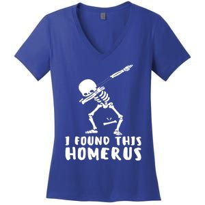 Humerus Skeleton Doctor Nurse Bone Anatomy Gift Women's V-Neck T-Shirt