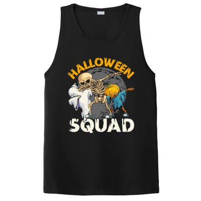 Halloween Squad Dabbing Skeleton Zombie Scary Pumpkin Cool Gift PosiCharge Competitor Tank