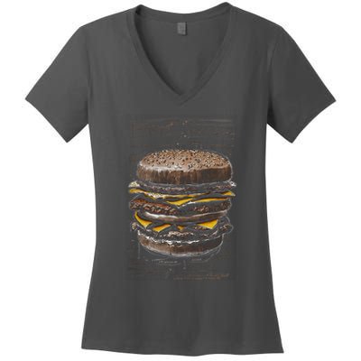 Homburger Sketch Davinci Women's V-Neck T-Shirt