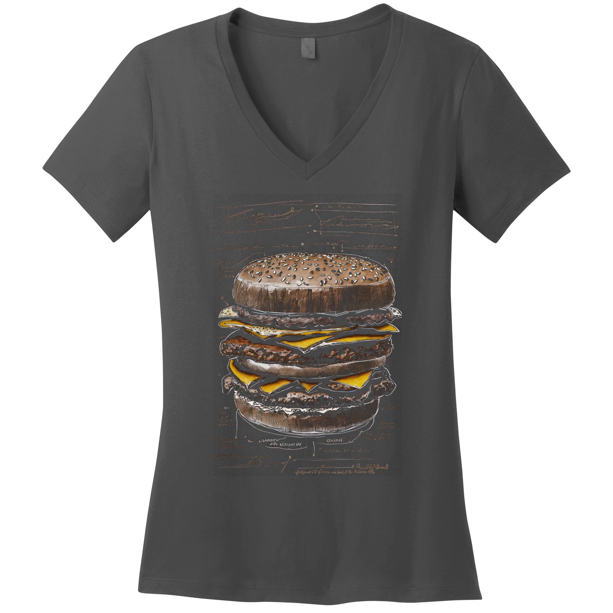 Homburger Sketch Davinci Women's V-Neck T-Shirt