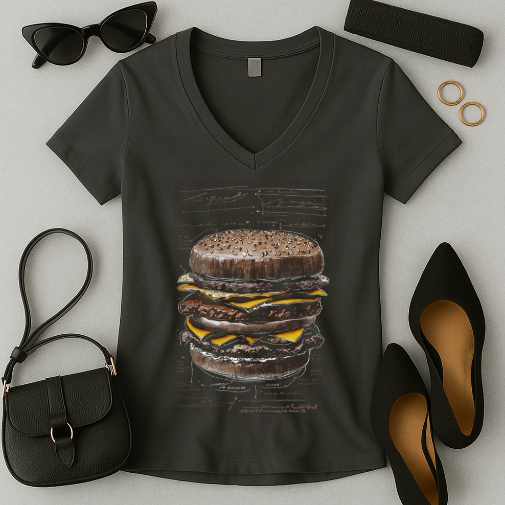 Homburger Sketch Davinci Women's V-Neck T-Shirt
