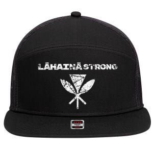 Hawaii Strong Distressed Look Strong Resilient Lahaina 7 Panel Mesh Trucker Snapback Hat