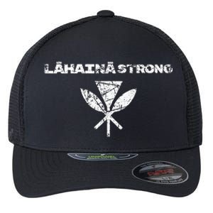 Hawaii Strong Distressed Look Strong Resilient Lahaina Flexfit Unipanel Trucker Cap