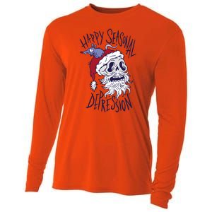 Happy Seasonal Depression Santa Cooling Performance Long Sleeve Crew