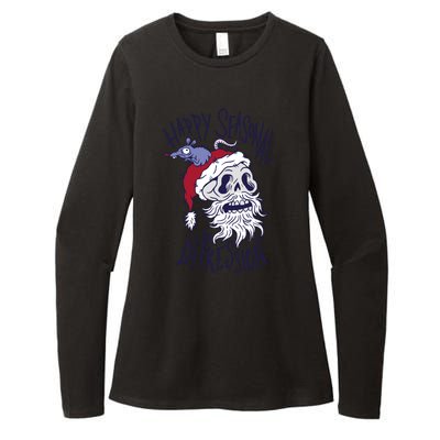 Happy Seasonal Depression Santa Womens CVC Long Sleeve Shirt