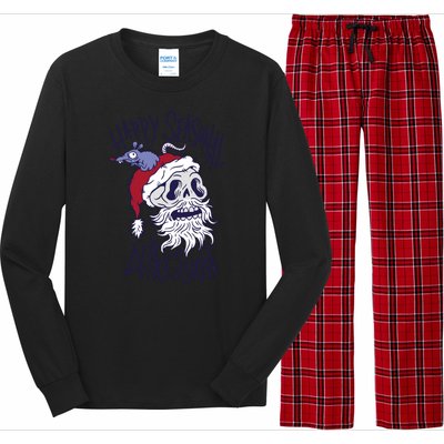 Happy Seasonal Depression Santa Long Sleeve Pajama Set