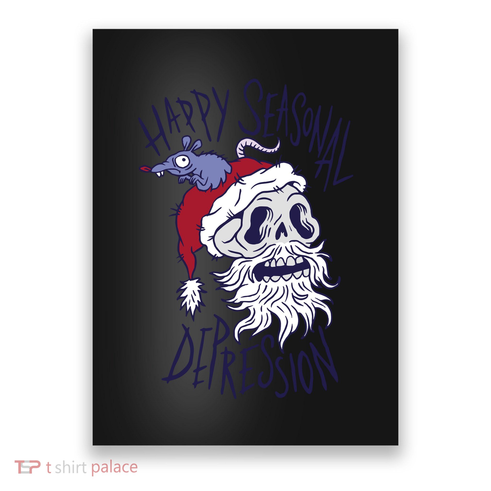 Happy Seasonal Depression Santa Poster