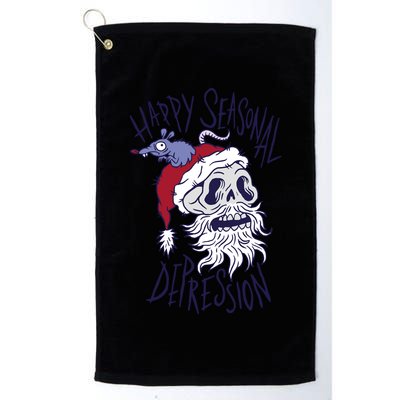 Happy Seasonal Depression Santa Golf Towel