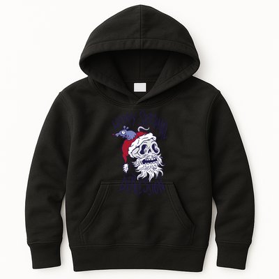 Happy Seasonal Depression Santa Kids Hoodie