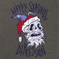 Happy Seasonal Depression Santa Cotton Canvas Backpack
