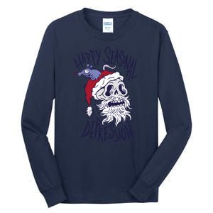 Happy Seasonal Depression Santa Tall Long Sleeve T-Shirt