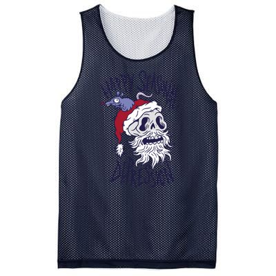 Happy Seasonal Depression Santa Mesh Reversible Basketball Jersey Tank