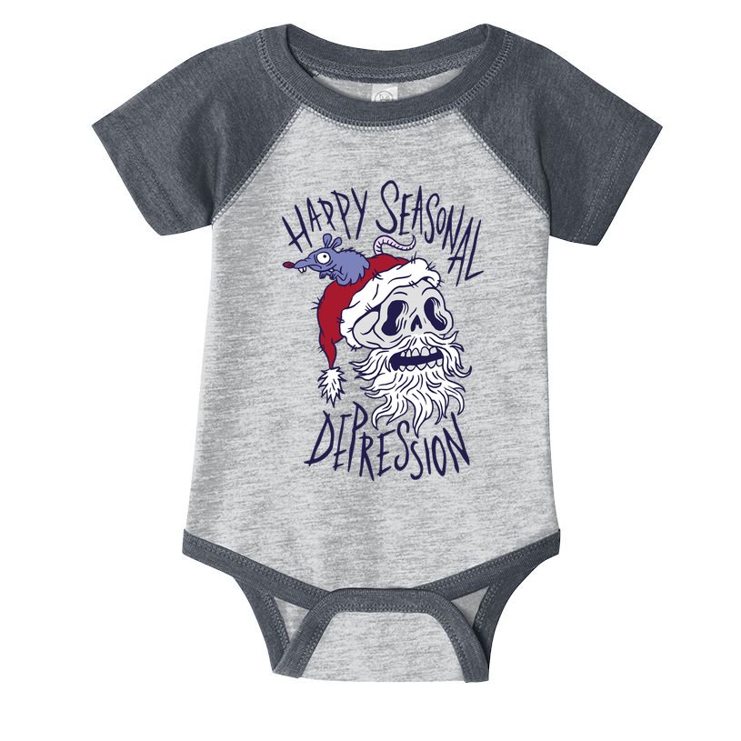 Happy Seasonal Depression Santa Infant Baby Jersey Bodysuit