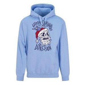 Happy Seasonal Depression Santa Unisex Surf Hoodie