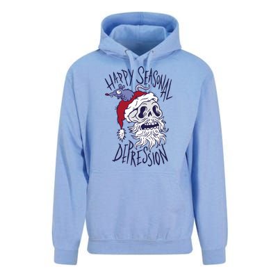 Happy Seasonal Depression Santa Unisex Surf Hoodie