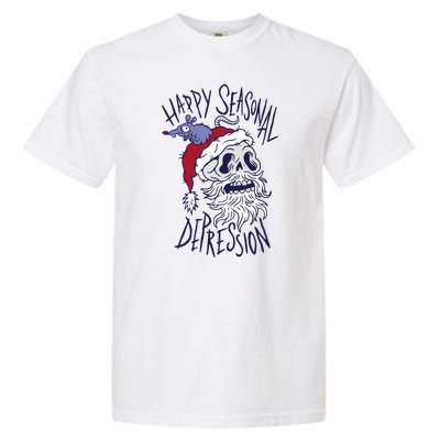 Happy Seasonal Depression Santa Garment-Dyed Heavyweight T-Shirt