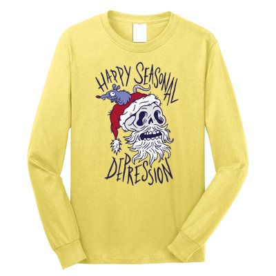 Happy Seasonal Depression Santa Long Sleeve Shirt