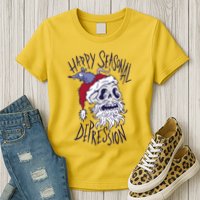 Happy Seasonal Depression Santa Womens T-Shirt