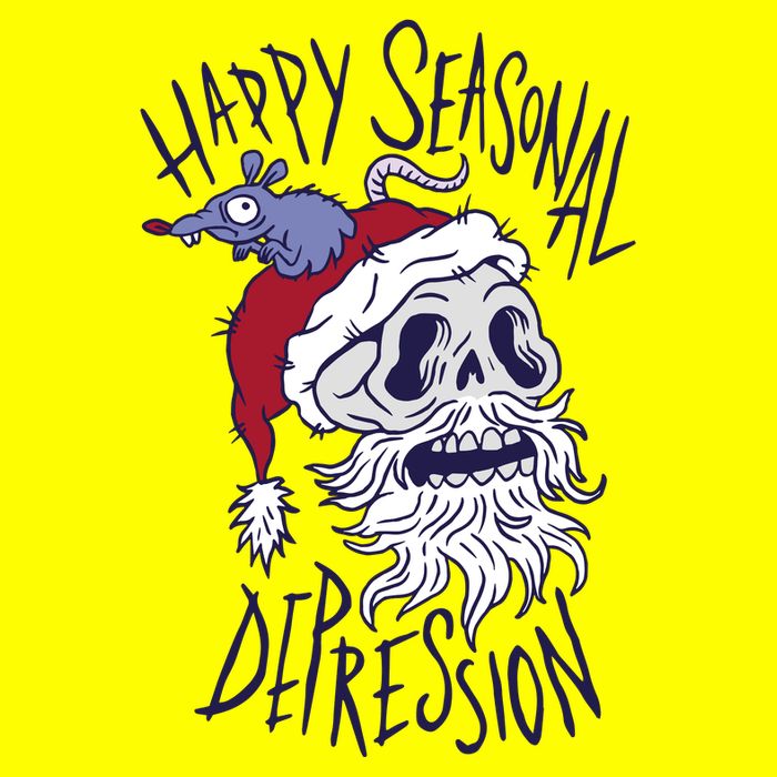Happy Seasonal Depression Santa Womens T-Shirt