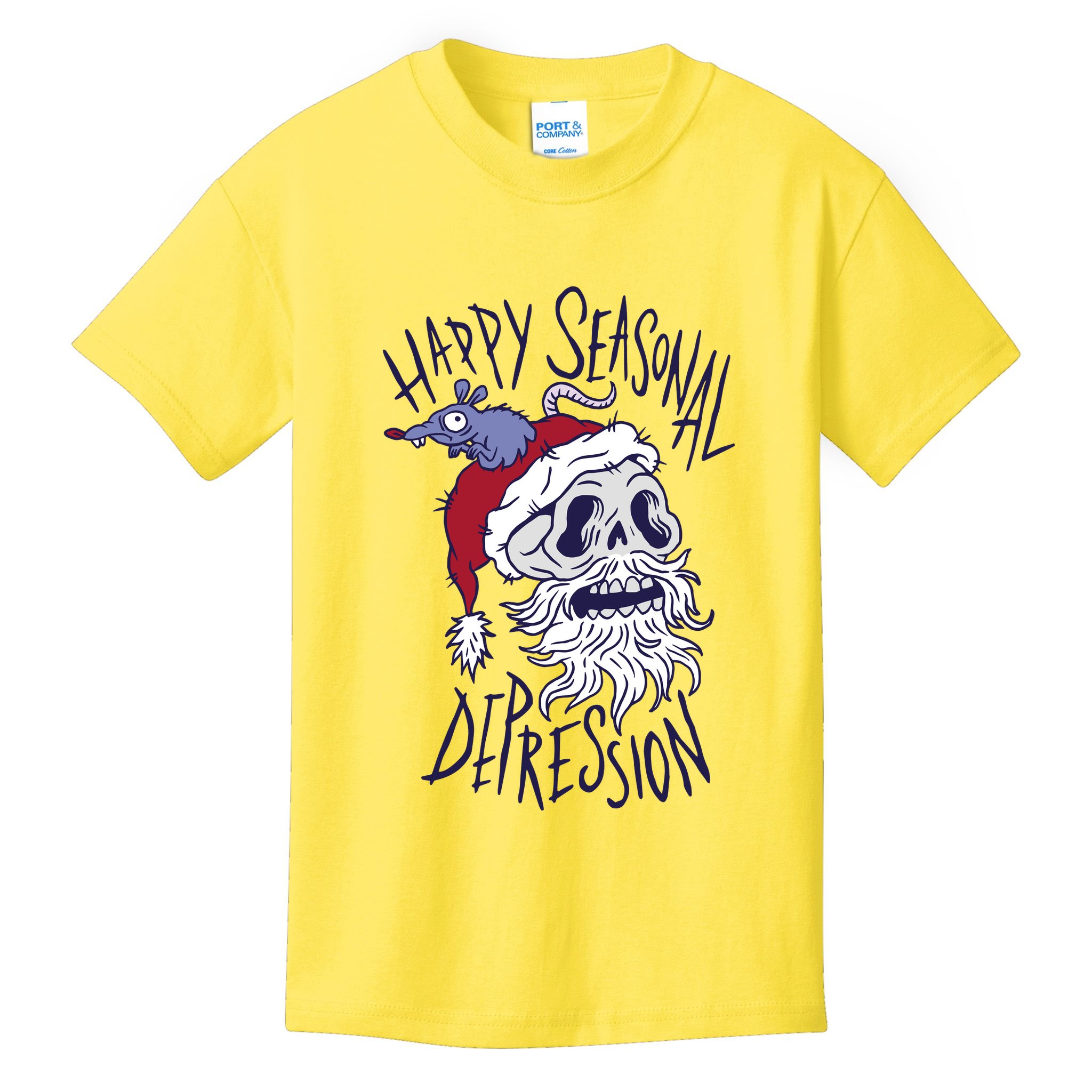 Happy Seasonal Depression Santa Kids T-Shirt