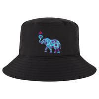 Henna Styled Elephant Lotus Flower Save The Elephants Cool Comfort Performance Bucket Hat