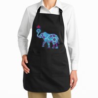 Henna Styled Elephant Lotus Flower Save The Elephants Apron