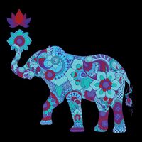Henna Styled Elephant Lotus Flower Save The Elephants 16 in Basic Backpack