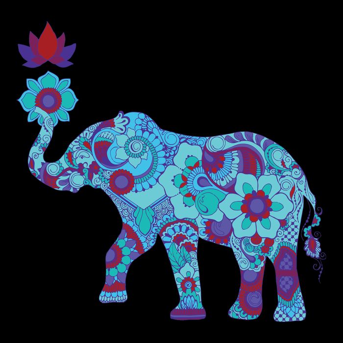 Henna Styled Elephant Lotus Flower Save The Elephants 16 in Basic Backpack