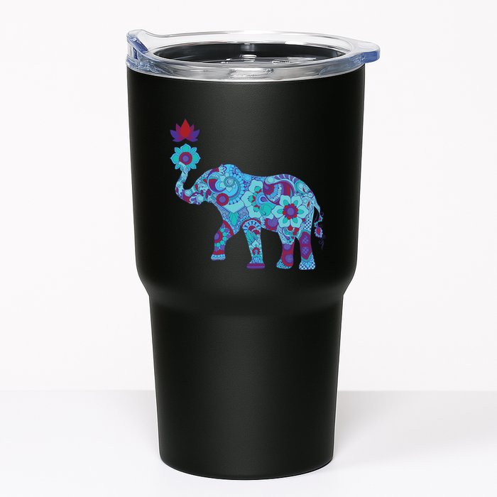 Henna Styled Elephant Lotus Flower Save The Elephants Tumbler