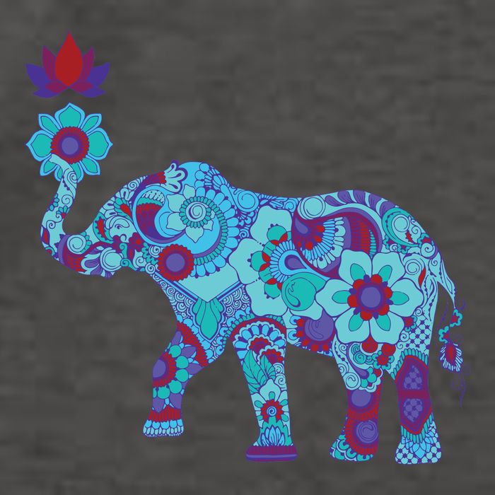 Henna Styled Elephant Lotus Flower Save The Elephants Vector Backpack