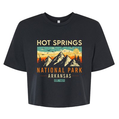 Hot Springs Est. 1921 Retro Arkansas National Park Bella+Canvas Jersey Crop Tee