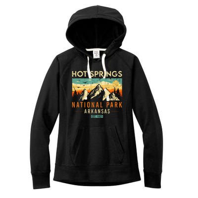 Hot Springs Est. 1921 Retro Arkansas National Park Women's Fleece Hoodie