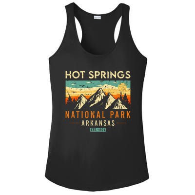 Hot Springs Est. 1921 Retro Arkansas National Park Ladies PosiCharge Competitor Racerback Tank