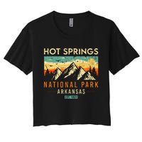 Hot Springs Est. 1921 Retro Arkansas National Park Women's Crop Top Tee