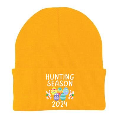 Hunting Season Eggs Funny Easter Day 2024 Egg Hunt Hunter Funny Easter Bunny Knit Cap Winter Beanie