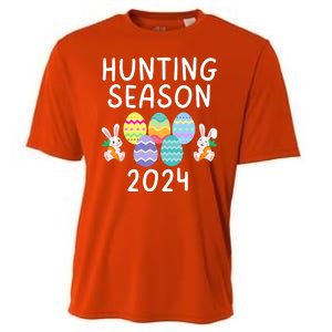 Hunting Season Eggs Funny Easter Day 2024 Egg Hunt Hunter Funny Easter Bunny Cooling Performance Crew T-Shirt