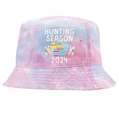 Hunting Season Eggs Funny Easter Day 2024 Egg Hunt Hunter Funny Easter Bunny Tie-Dyed Bucket Hat