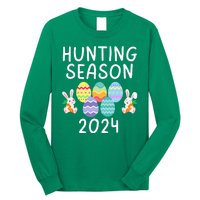 Hunting Season Eggs Funny Easter Day 2024 Egg Hunt Hunter Funny Easter Bunny Long Sleeve Shirt