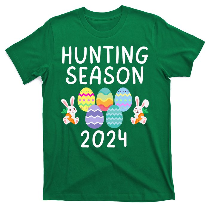 Hunting Season Eggs Funny Easter Day 2024 Egg Hunt Hunter Funny Easter Bunny T-Shirt