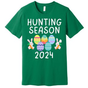 Hunting Season Eggs Funny Easter Day 2024 Egg Hunt Hunter Funny Easter Bunny Premium T-Shirt