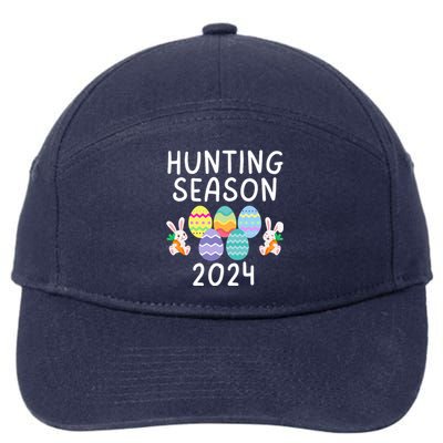 Hunting Season Eggs Funny Easter Day 2024 Egg Hunt Hunter Funny Easter Bunny 7-Panel Snapback Hat