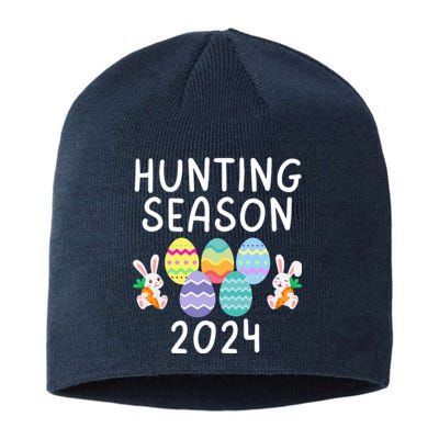 Hunting Season Eggs Funny Easter Day 2024 Egg Hunt Hunter Funny Easter Bunny Sustainable Beanie