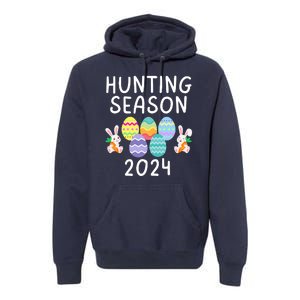 Hunting Season Eggs Funny Easter Day 2024 Egg Hunt Hunter Funny Easter Bunny Premium Hoodie