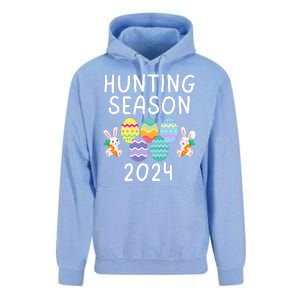 Hunting Season Eggs Funny Easter Day 2024 Egg Hunt Hunter Funny Easter Bunny Unisex Surf Hoodie