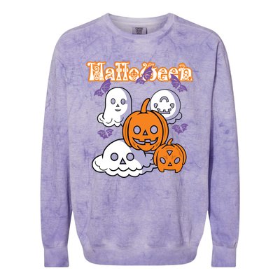 Halloween Scary Evil Pumpkin Colorblast Crewneck Sweatshirt